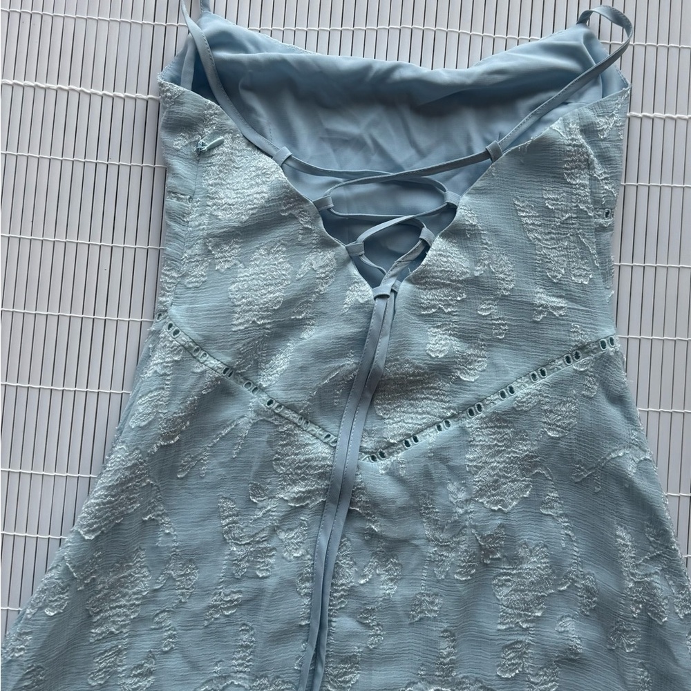NWOT Princess Polly Light Blue Lace Maxi Dress - Picture 5 of 8